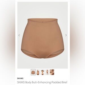 SKIMS Butt Enhancing Padded Brief in Sienna